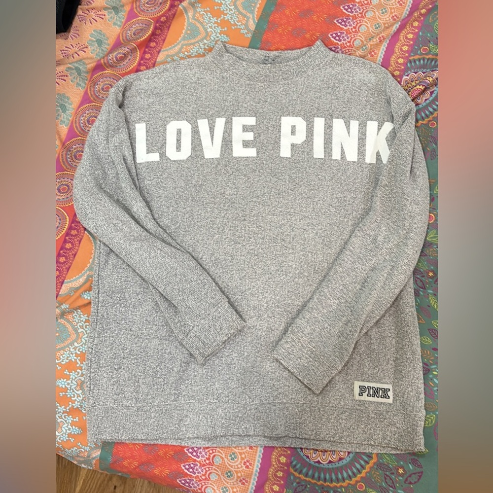 PINK Victoria's Secret Heather Gray Turtleneck Sweater